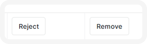 Buttons in an API table column
